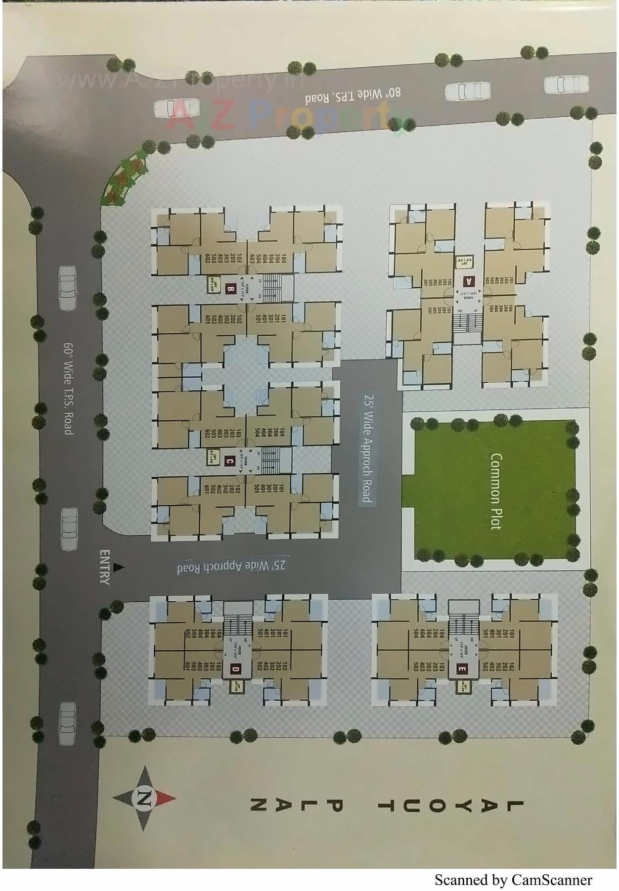Layout of real estate project Suvidha Elegance located at Singrva, Ahmedabad, Gujarat