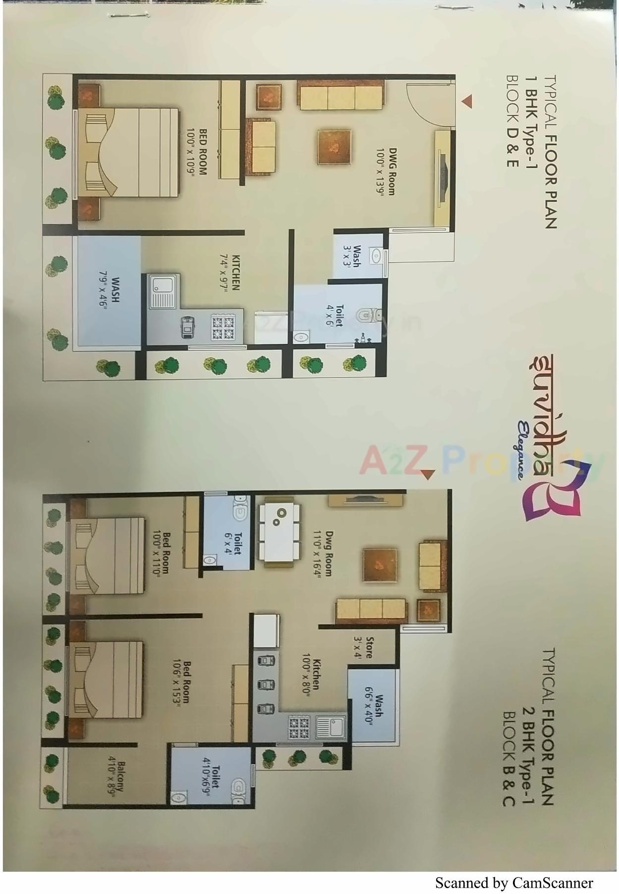 Layout of real estate project Suvidha Elegance located at Singrva, Ahmedabad, Gujarat