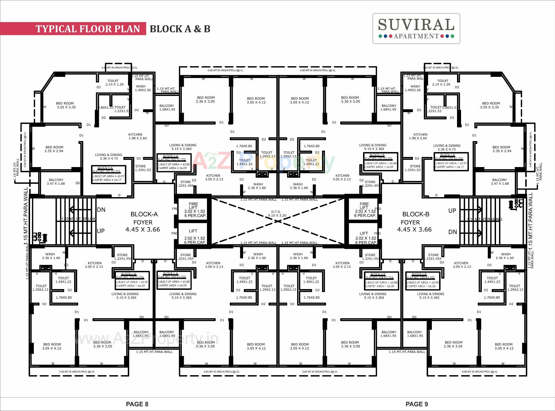 Layout of real estate project Suviral Apartment located at Ranip, Ahmedabad, Gujarat