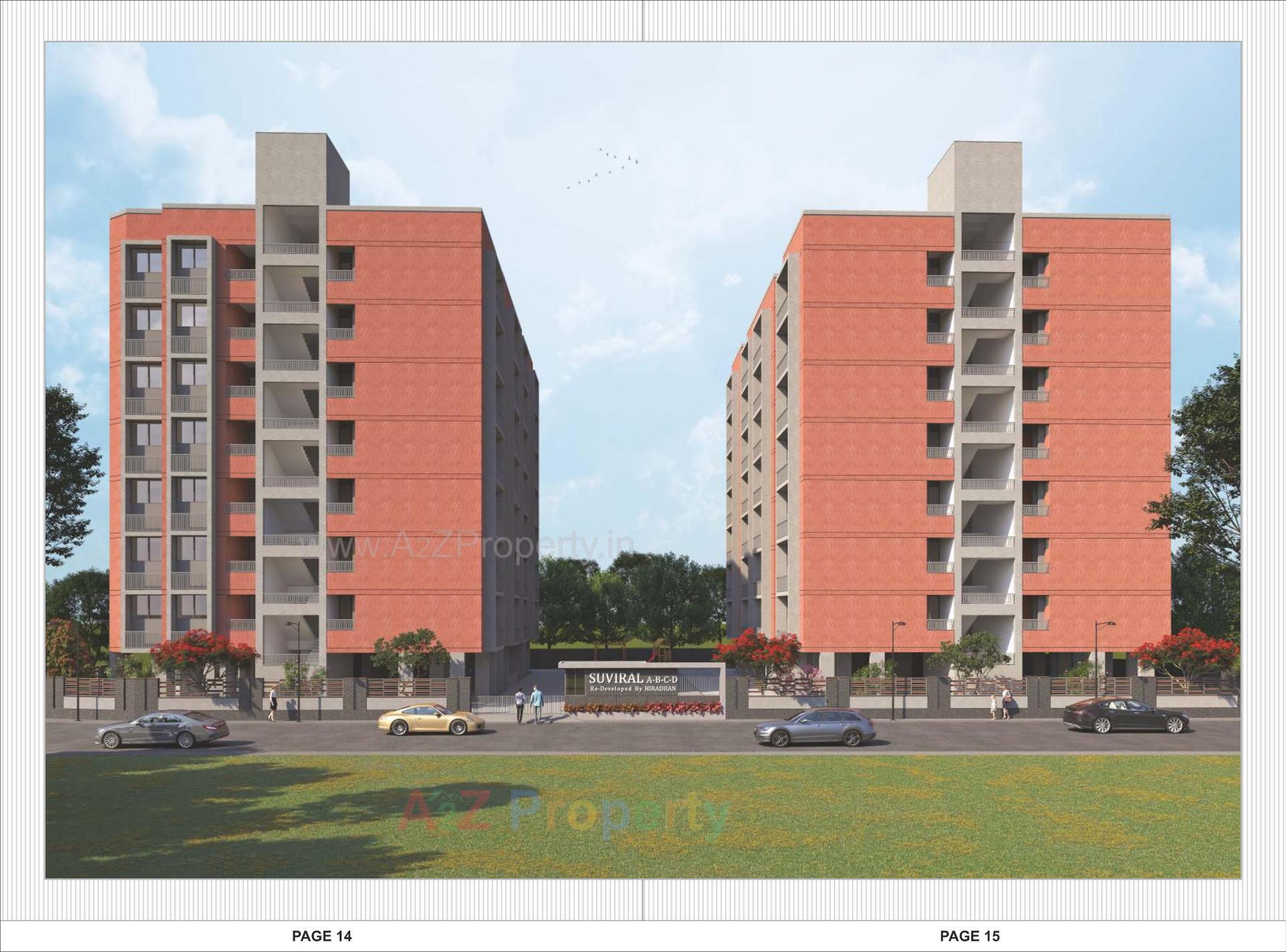 3D Elevation of real estate project Suviral Apartment located at Ranip, Ahmedabad, Gujarat