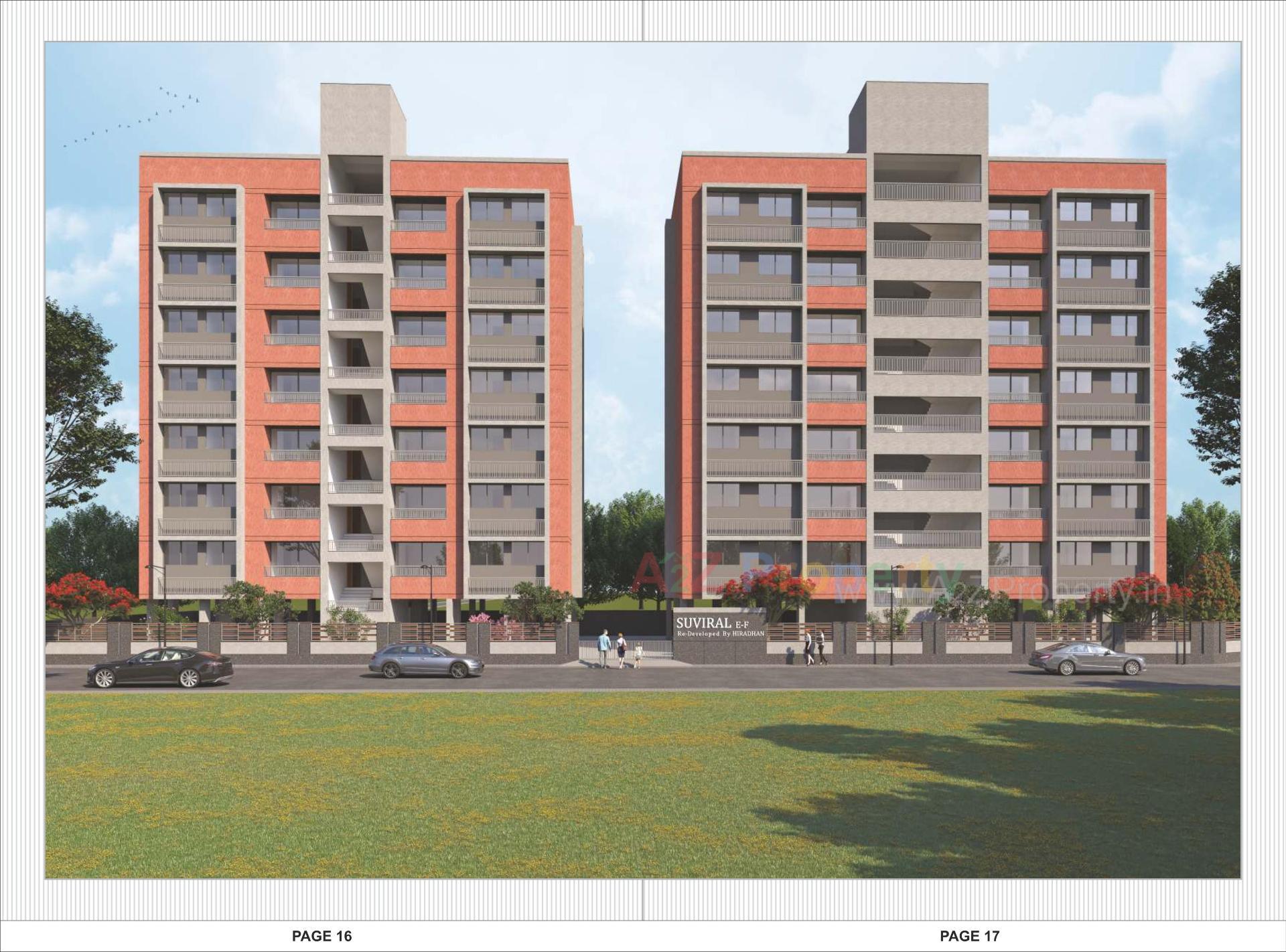 3D Elevation of real estate project Suviral Apartment located at Ranip, Ahmedabad, Gujarat