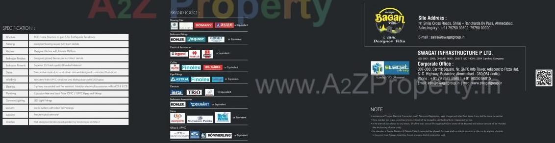  of real estate project Swagat Baganville located at Shilaj, Ahmedabad, Gujarat
