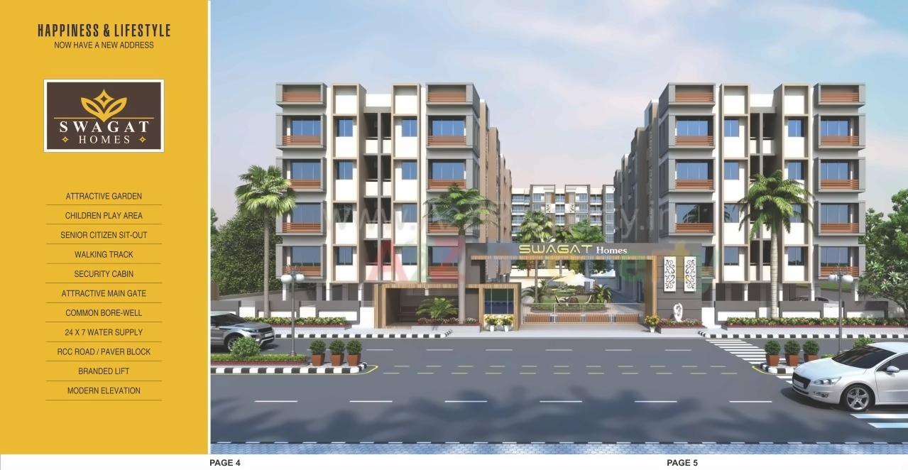 3D Elevation of real estate project Swagat Homes located at Bol, Ahmedabad, Gujarat