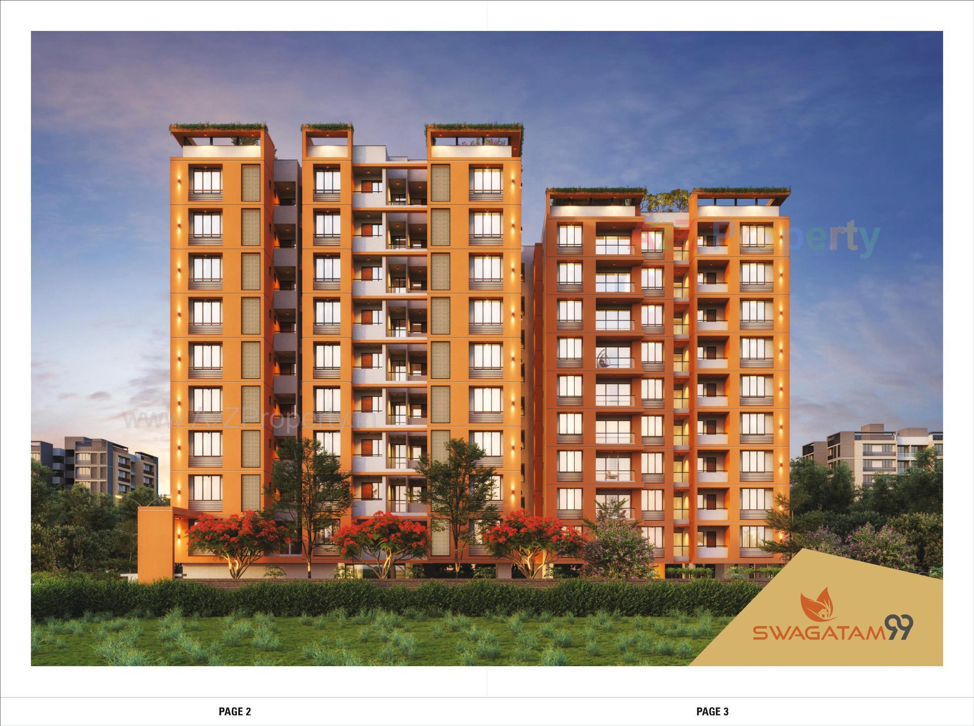 3D Elevation of real estate project Swagatam located at Hanspura, Ahmedabad, Gujarat