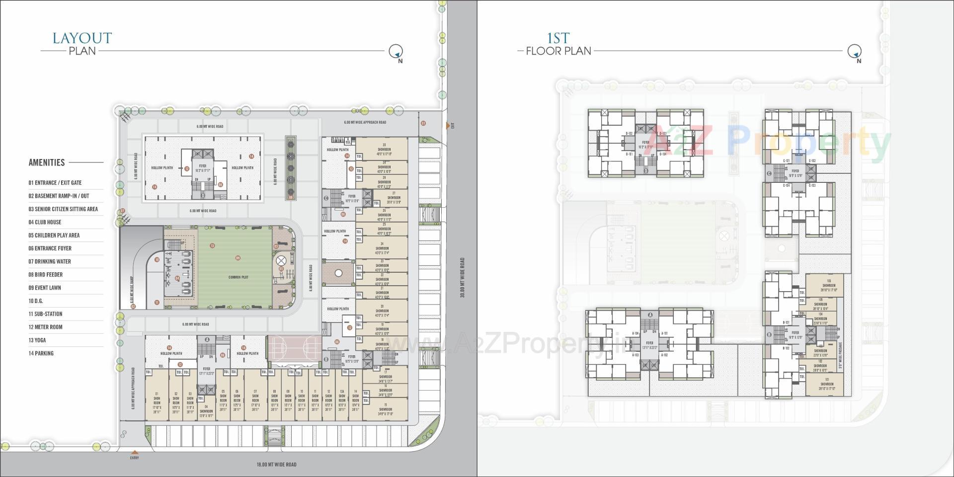 Layout of real estate project Swam Sky located at Gota, Ahmedabad, Gujarat