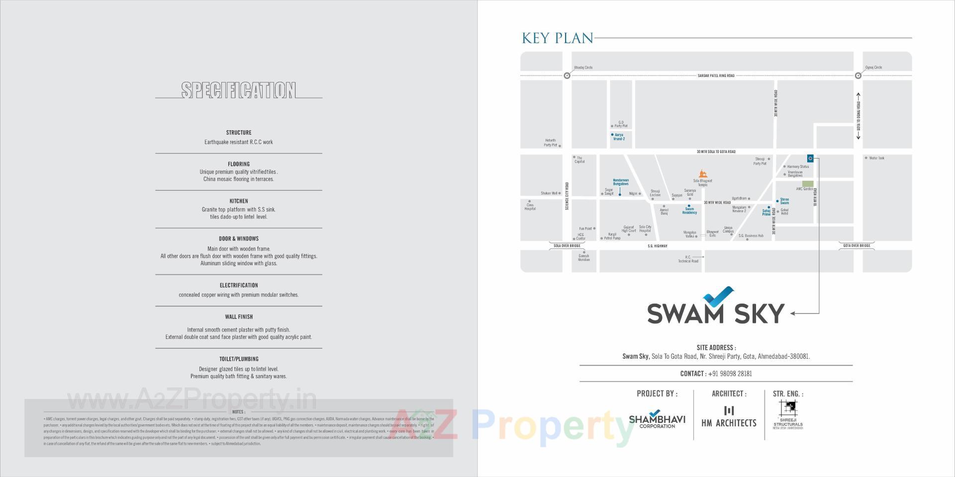  of real estate project Swam Sky located at Gota, Ahmedabad, Gujarat