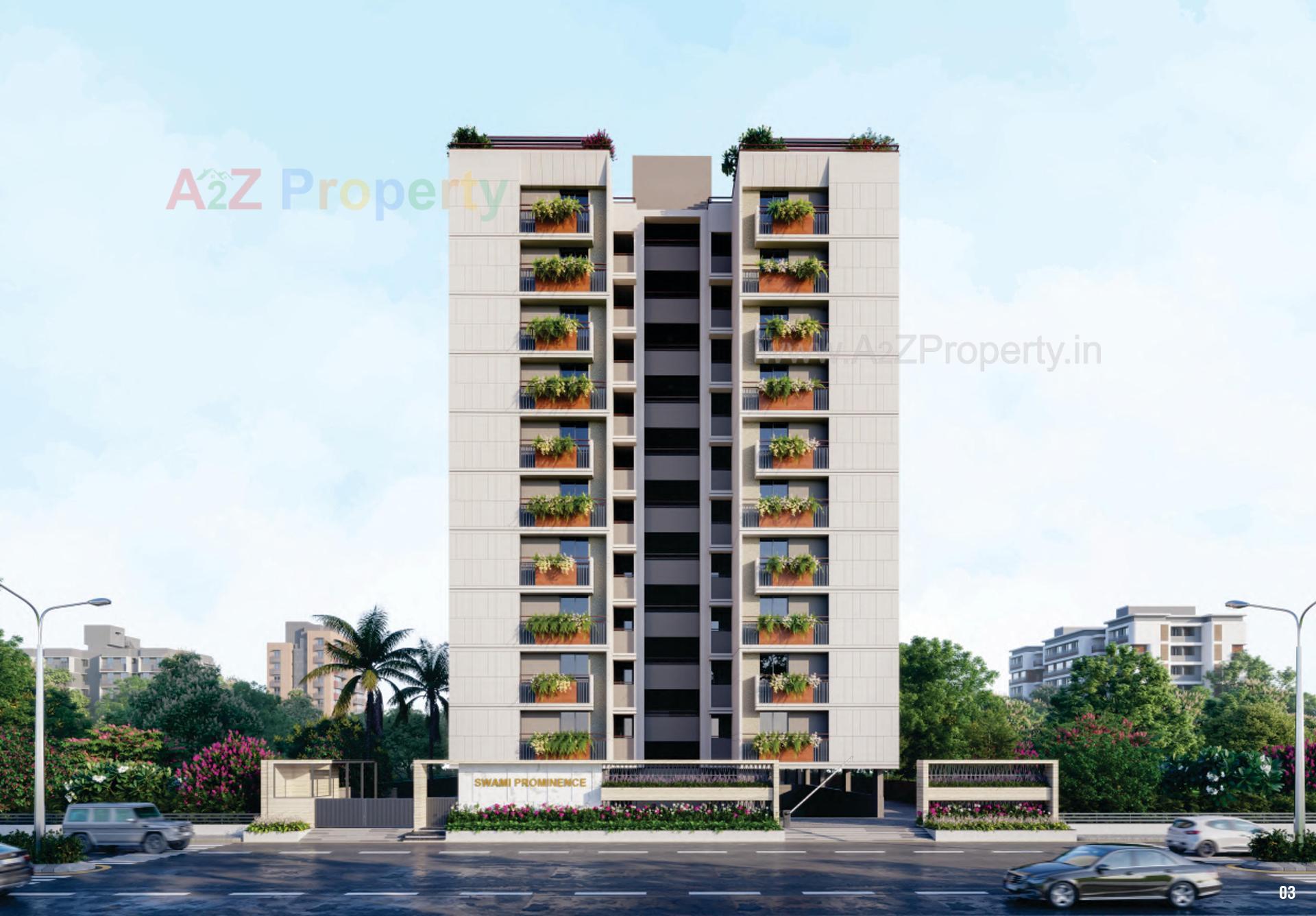 3D Elevation of real estate project Swami Prominence located at Hanspura, Ahmedabad, Gujarat