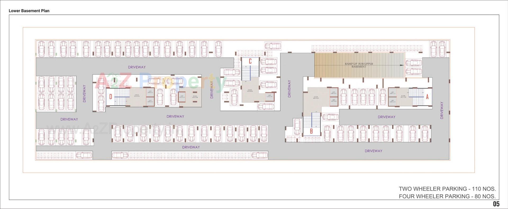 Layout of real estate project Swami Prominence located at Hanspura, Ahmedabad, Gujarat