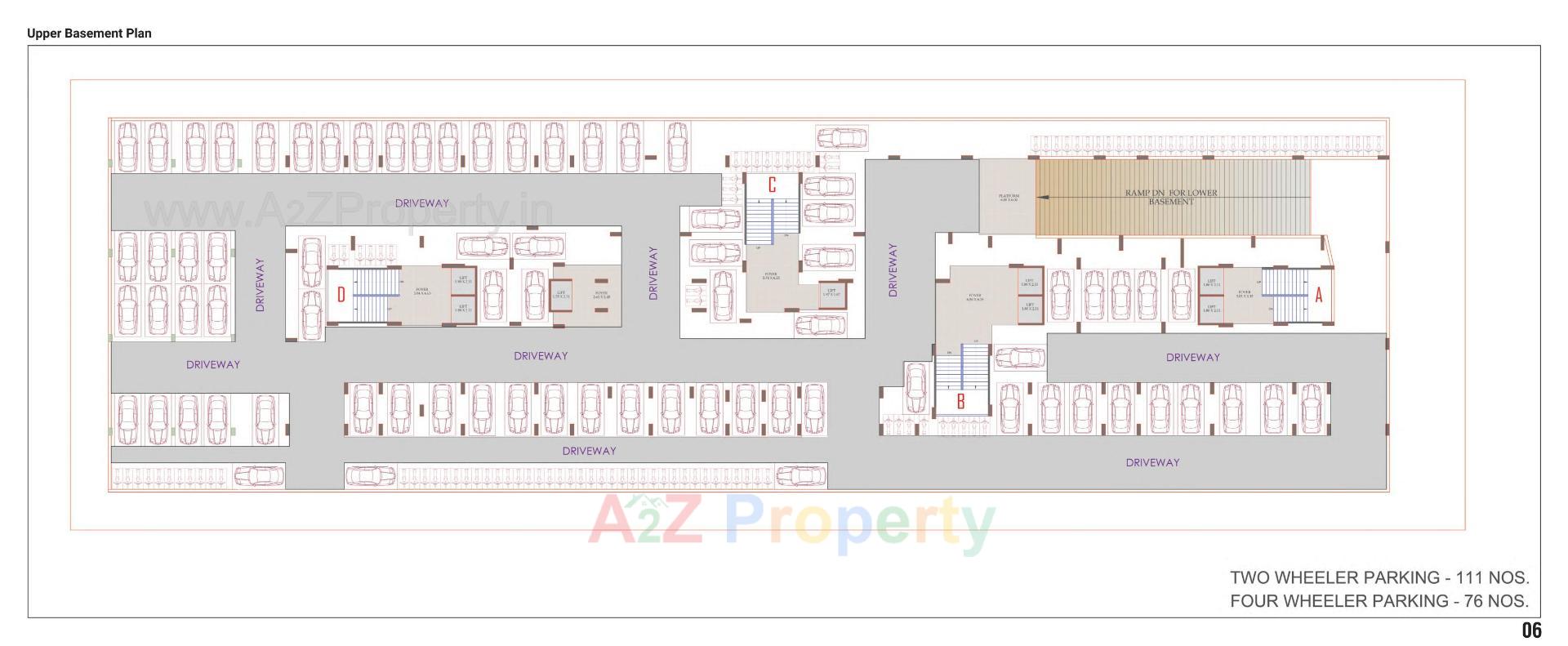 Layout of real estate project Swami Prominence located at Hanspura, Ahmedabad, Gujarat