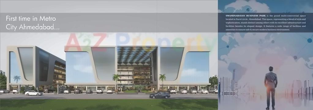 3D Elevation of real estate project Swaminarayan Business Park located at Narol, Ahmedabad, Gujarat