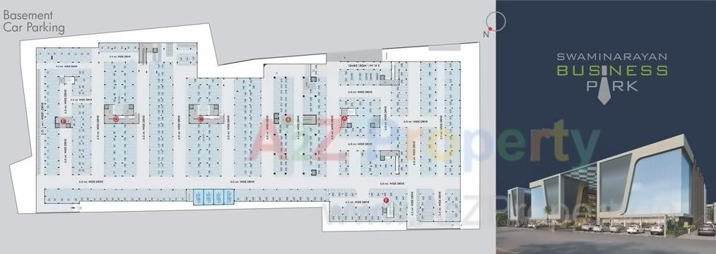 Layout of real estate project Swaminarayan Business Park located at Narol, Ahmedabad, Gujarat