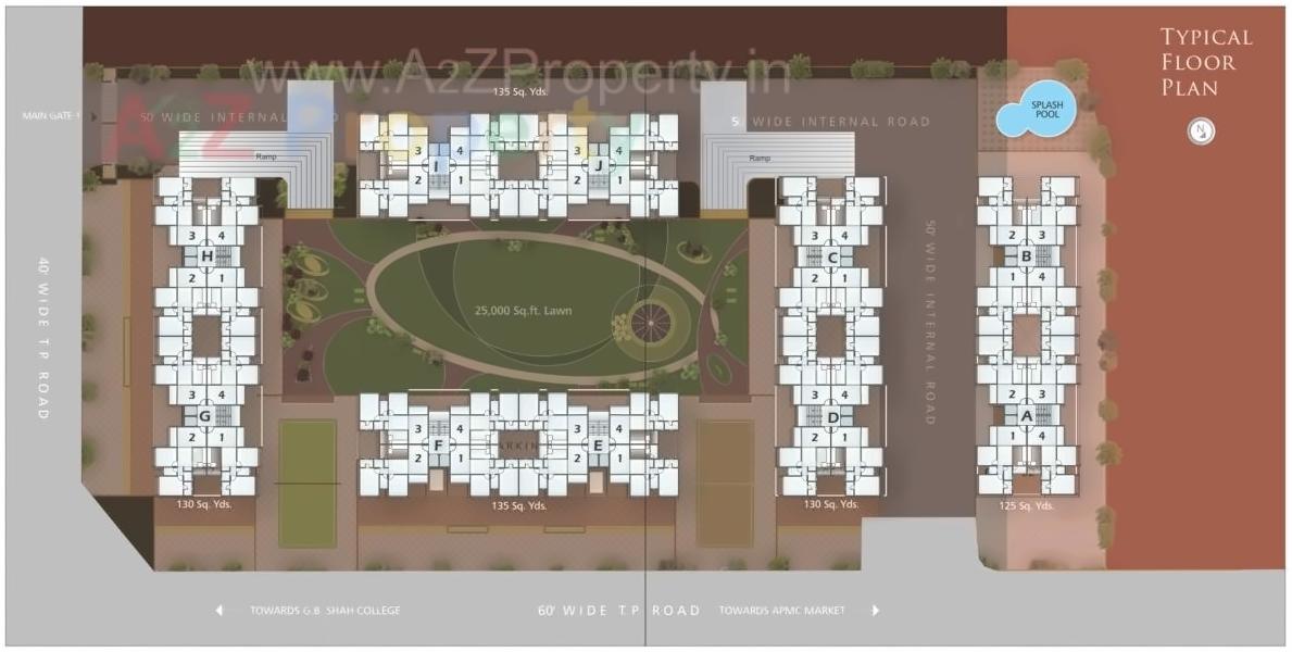 Layout of real estate project Swaminarayan Park located at Shahwadi, Ahmedabad, Gujarat