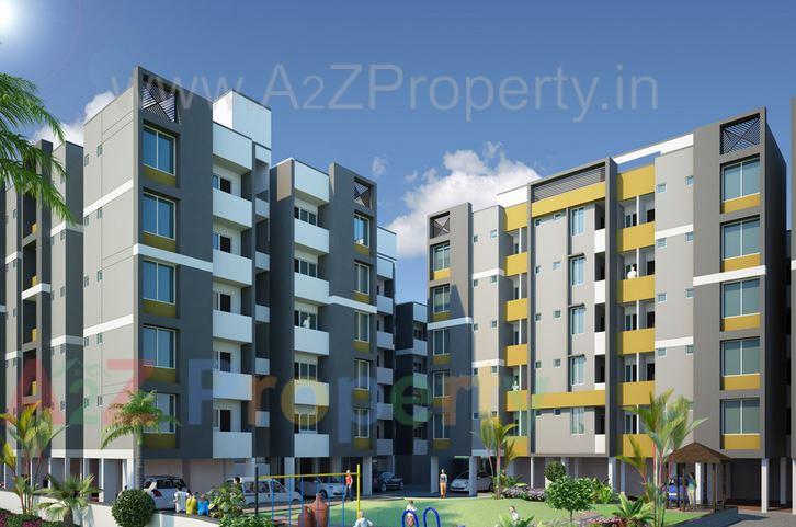 3D Elevation of real estate project Swaminarayan Park 6 Narol located at Vatva, Ahmedabad, Gujarat