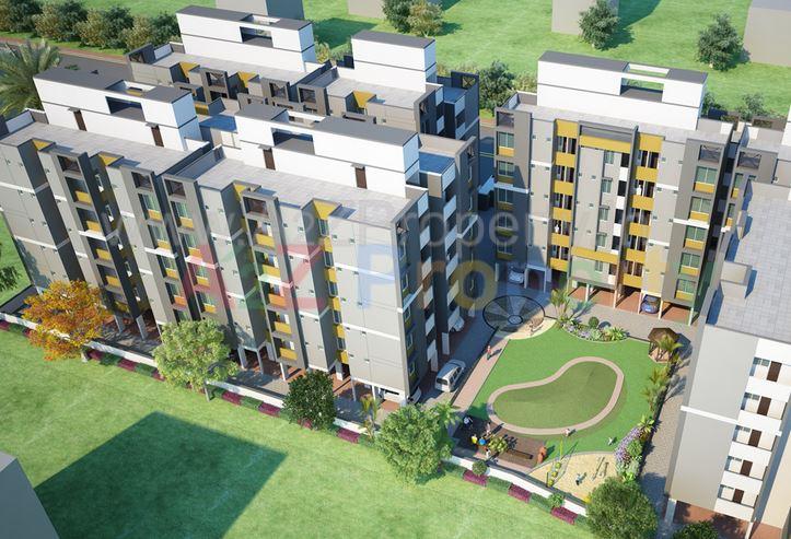 3D Elevation of real estate project Swaminarayan Park 6 Narol located at Vatva, Ahmedabad, Gujarat