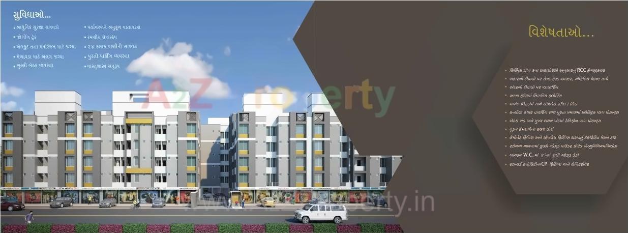 3D Elevation of real estate project Swaminarayan Park 6 Narol located at Vatva, Ahmedabad, Gujarat