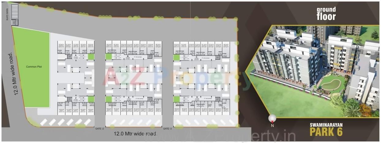 Layout of real estate project Swaminarayan Park 6 Narol located at Vatva, Ahmedabad, Gujarat