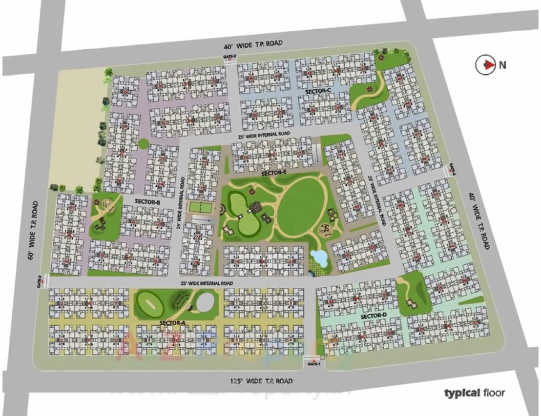 Layout of real estate project Swaminarayan Park Naroda located at Naroda, Ahmedabad, Gujarat