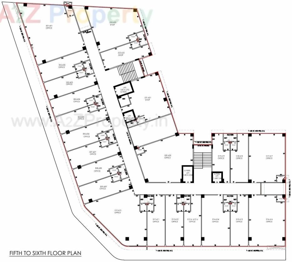 Layout of real estate project Swanik Arcade located at Vadaj, Ahmedabad, Gujarat