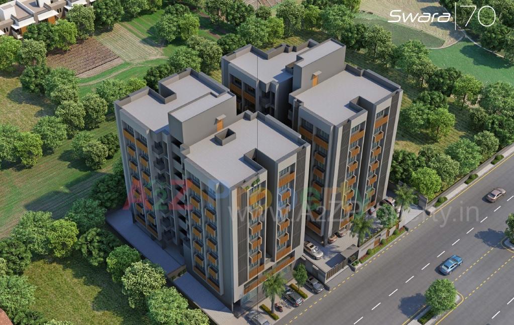 3D Elevation of real estate project Swara 70 located at Ranip, Ahmedabad, Gujarat
