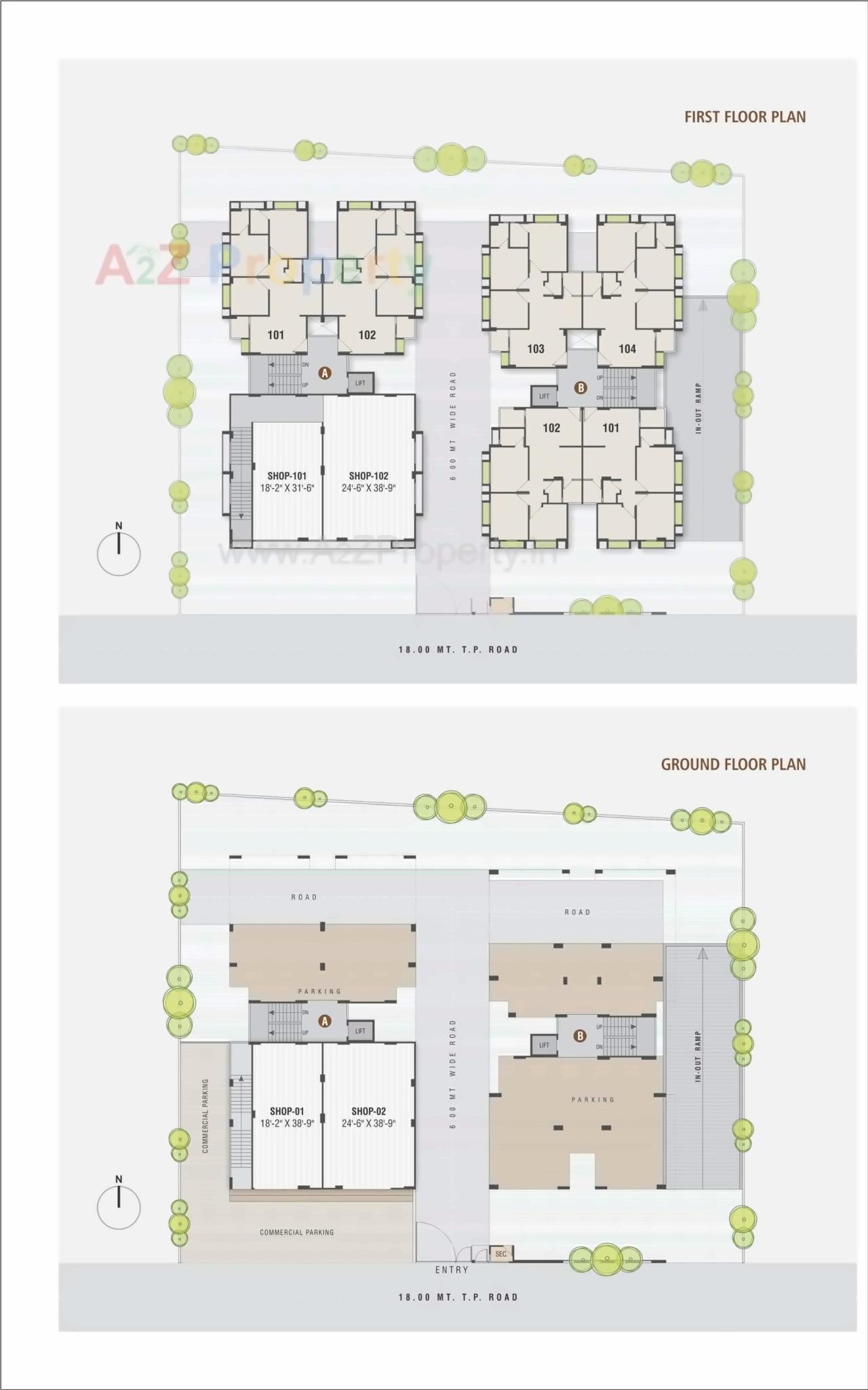 Layout of real estate project Swara 70 located at Ranip, Ahmedabad, Gujarat