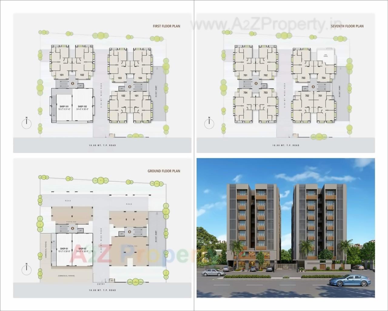 Layout of real estate project Swara 70 located at Ranip, Ahmedabad, Gujarat