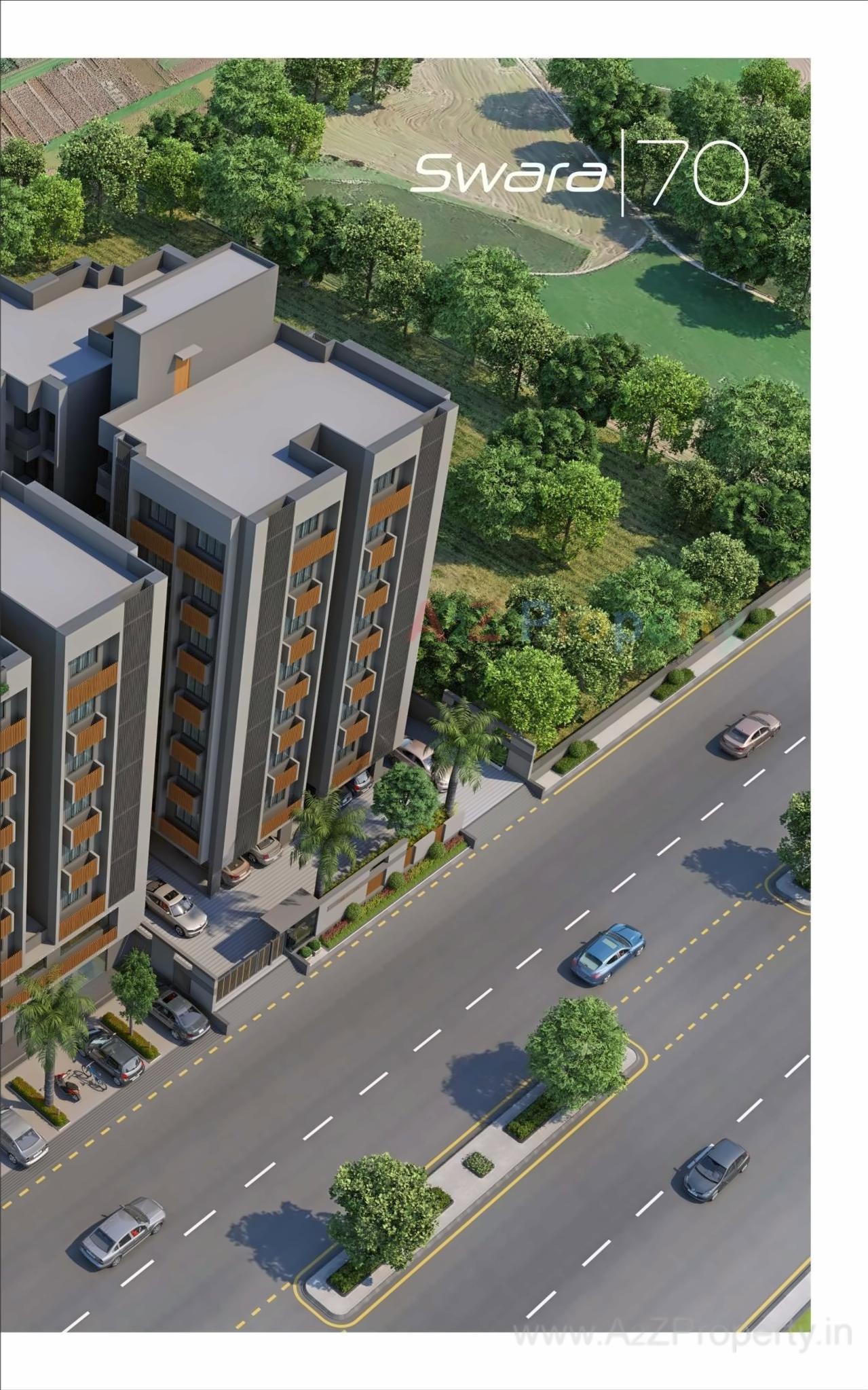 3D Elevation of real estate project Swara 70 located at Ranip, Ahmedabad, Gujarat