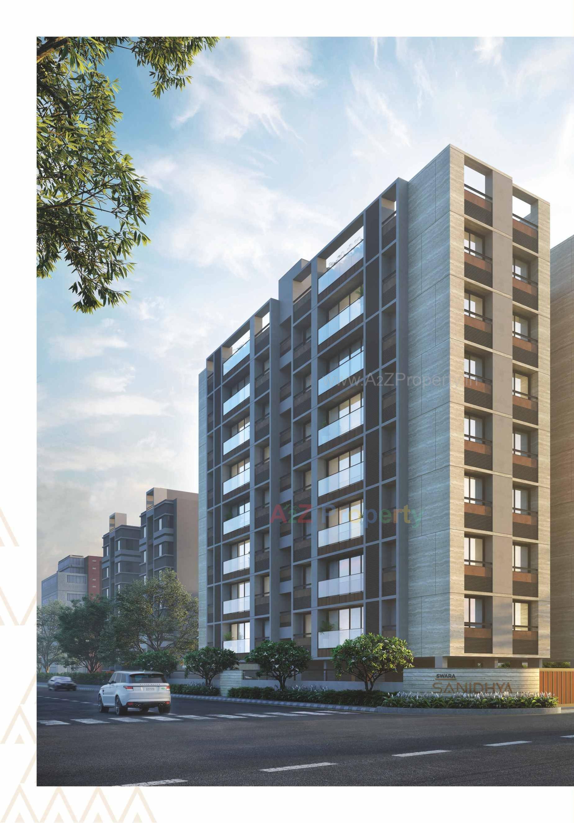 3D Elevation of real estate project Swara Sanidhya located at Wadaj, Ahmedabad, Gujarat