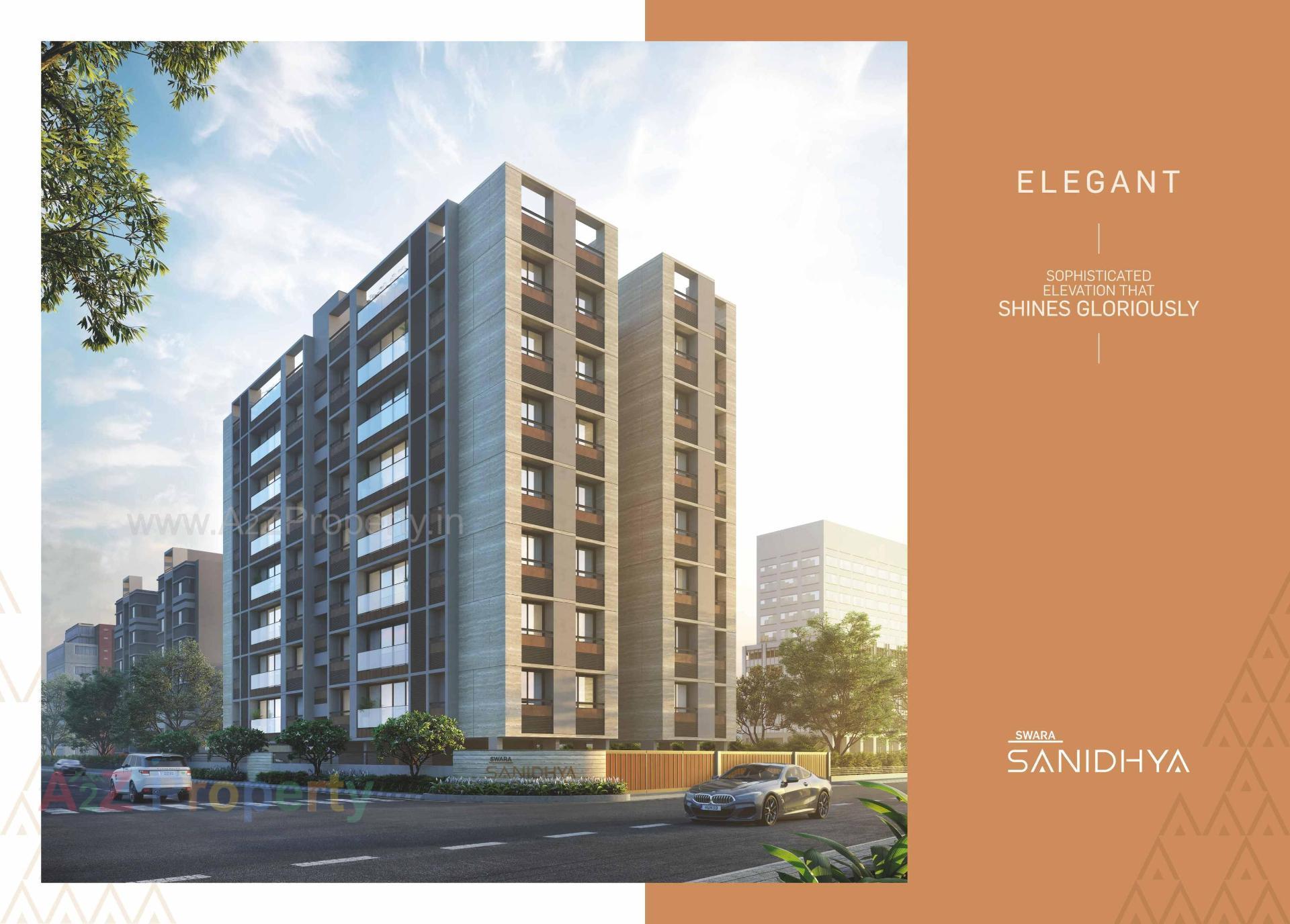 3D Elevation of real estate project Swara Sanidhya located at Wadaj, Ahmedabad, Gujarat