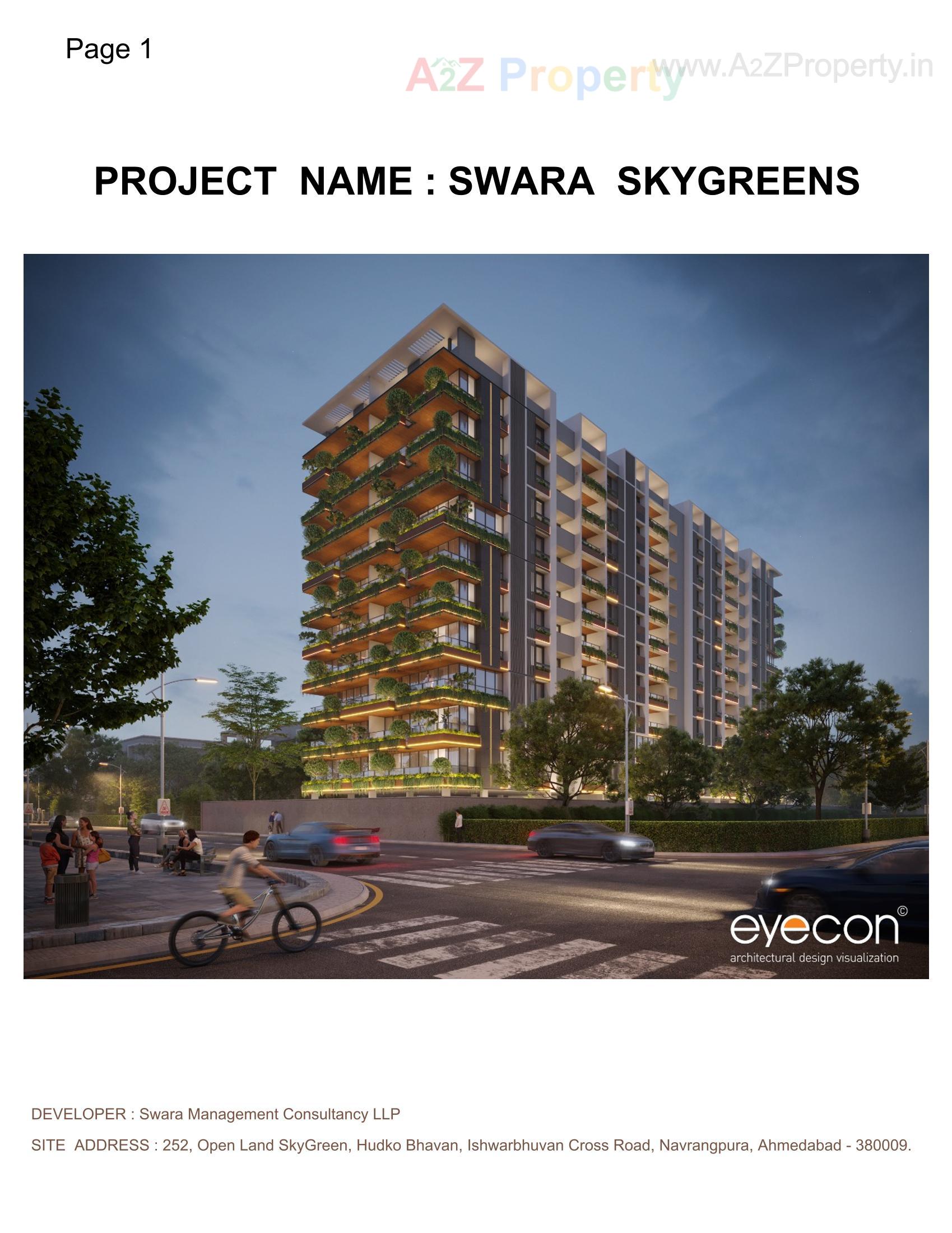 3D Elevation of real estate project Swara Skygreens located at Shaikhpur - Khanpur, Ahmedabad, Gujarat