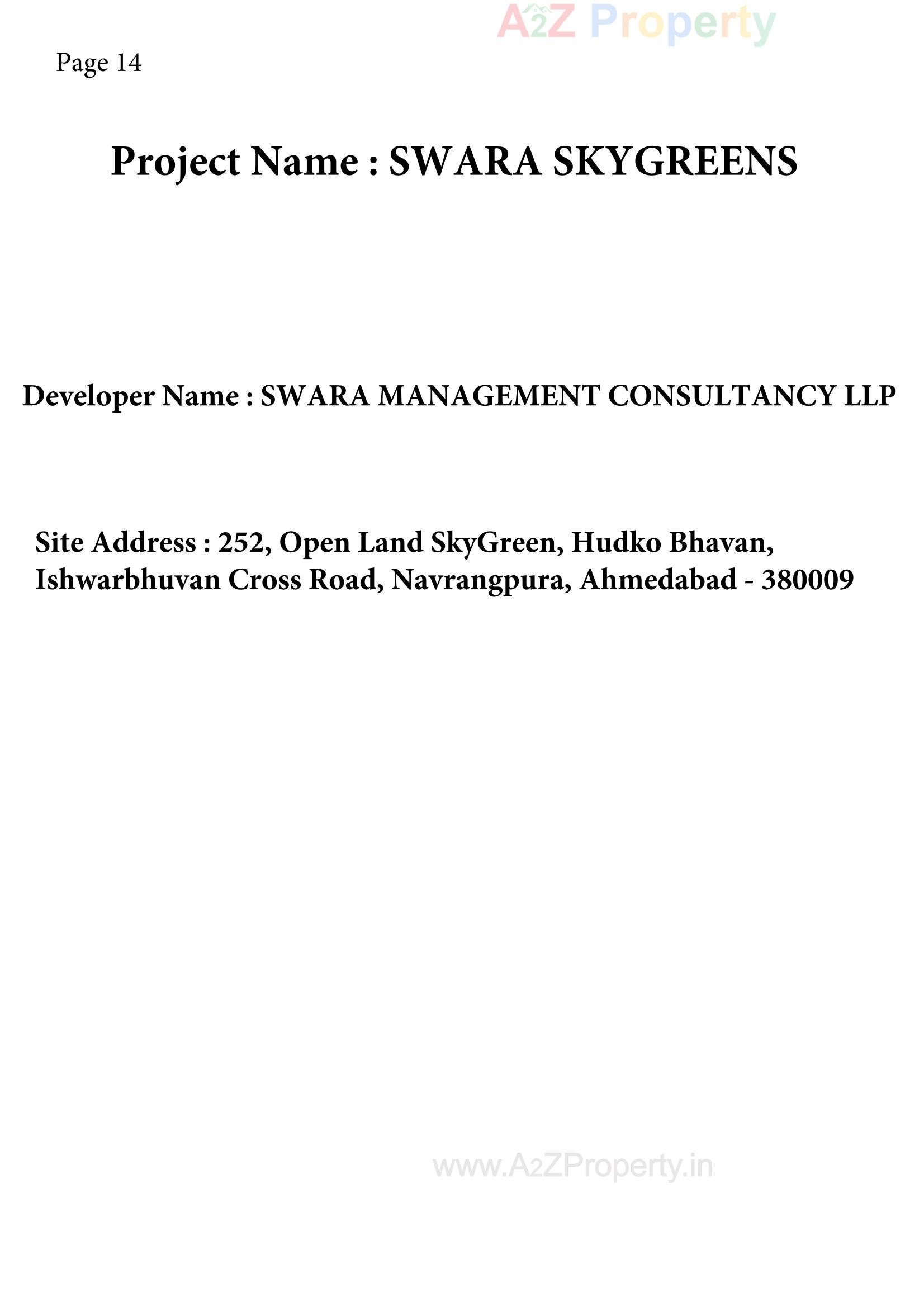  of real estate project Swara Skygreens located at Shaikhpur - Khanpur, Ahmedabad, Gujarat