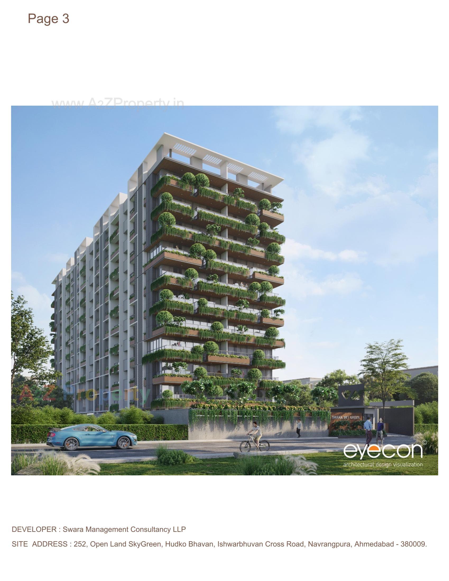 3D Elevation of real estate project Swara Skygreens located at Shaikhpur - Khanpur, Ahmedabad, Gujarat