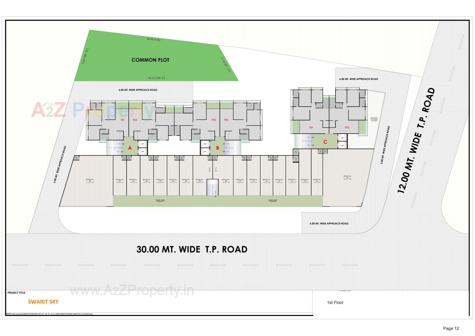 Layout of real estate project Swarit Sky located at Nikol, Ahmedabad, Gujarat