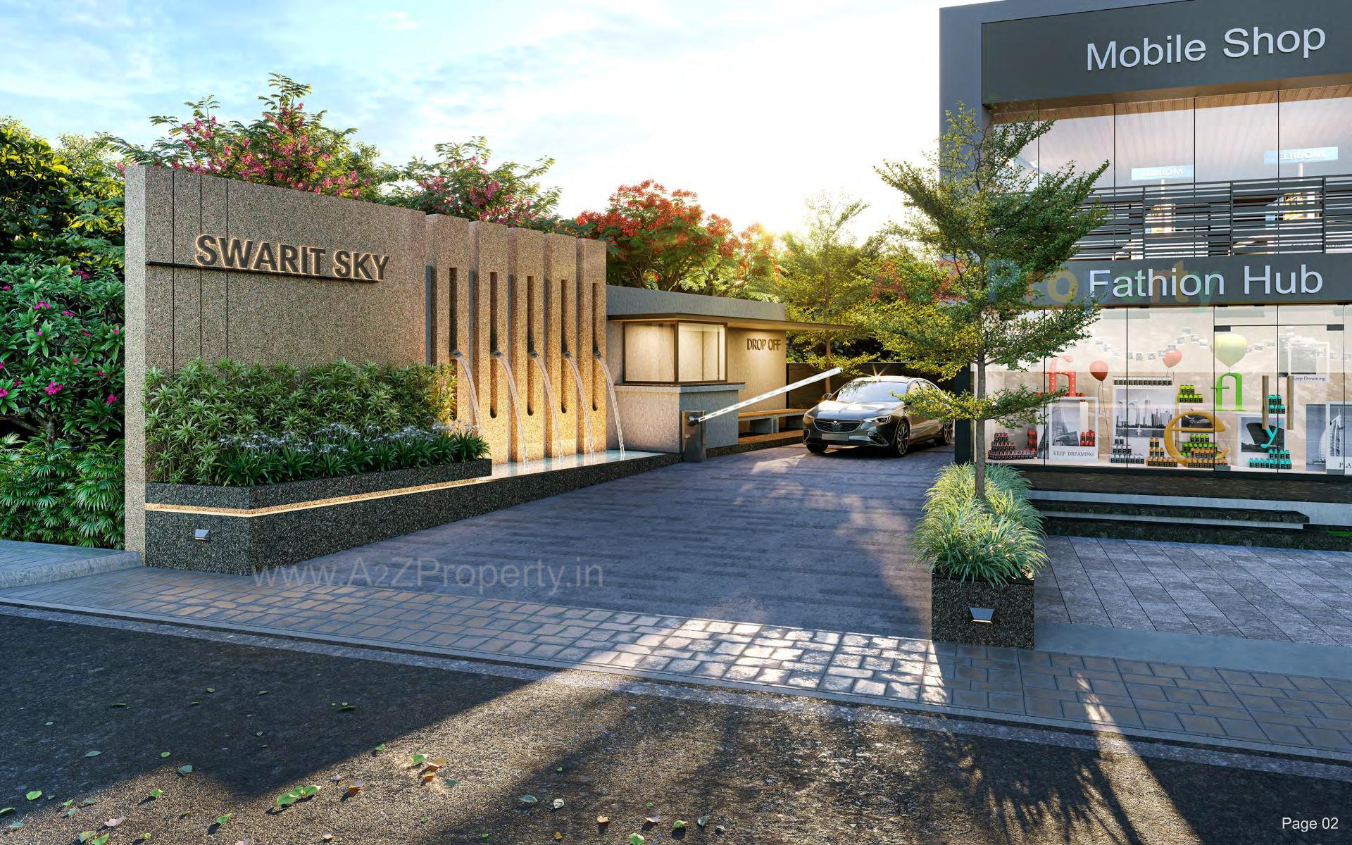 3D Elevation of real estate project Swarit Sky located at Nikol, Ahmedabad, Gujarat