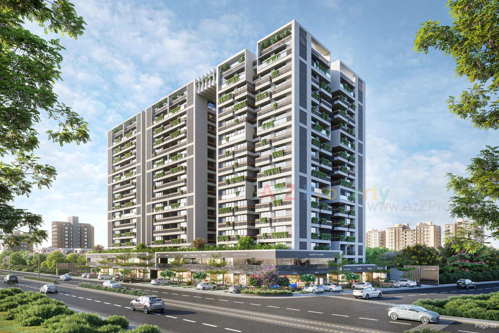 3D Elevation of real estate project Swarit Sky located at Nikol, Ahmedabad, Gujarat