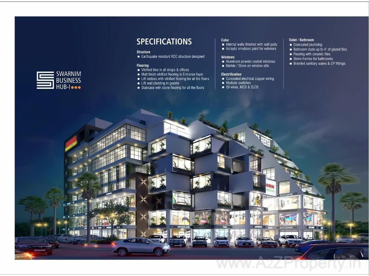  of real estate project Swarnim Business Hub located at Tragad, Ahmedabad, Gujarat