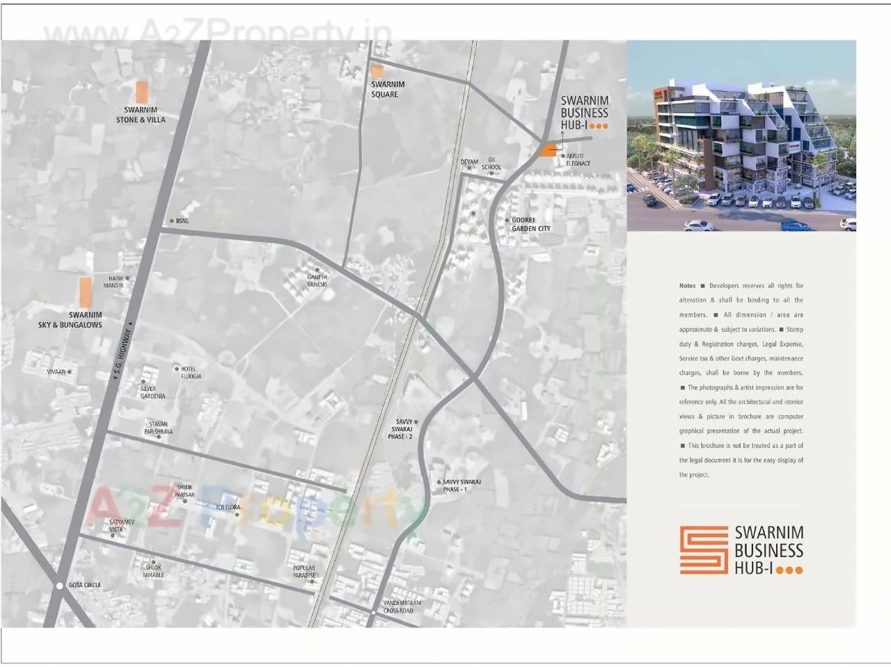  of real estate project Swarnim Business Hub located at Tragad, Ahmedabad, Gujarat