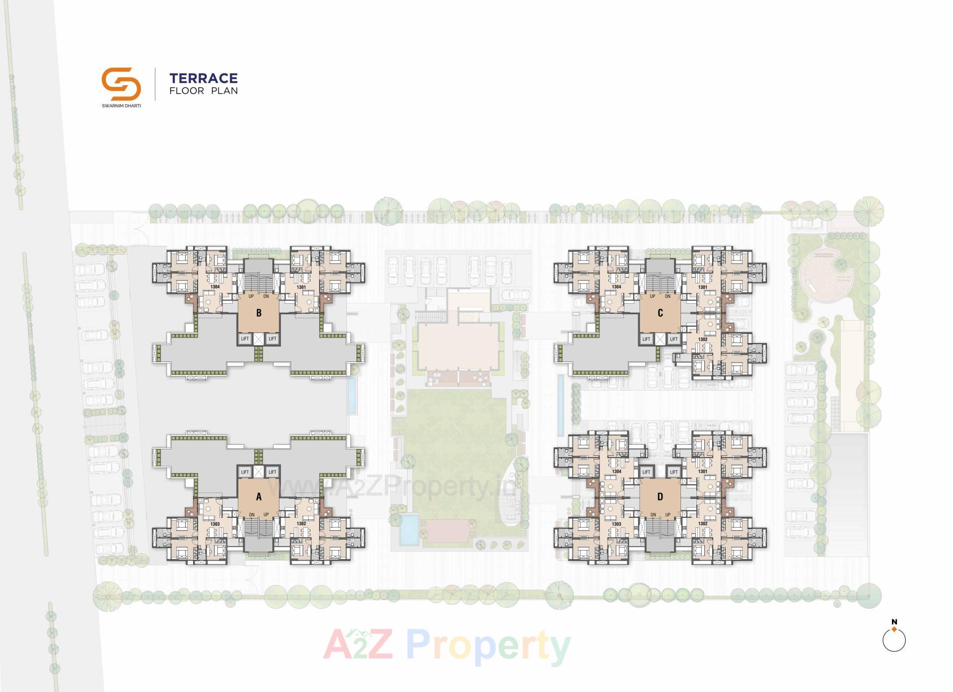 Layout of real estate project Swarnim Dharti located at Khodiyar, Ahmedabad, Gujarat