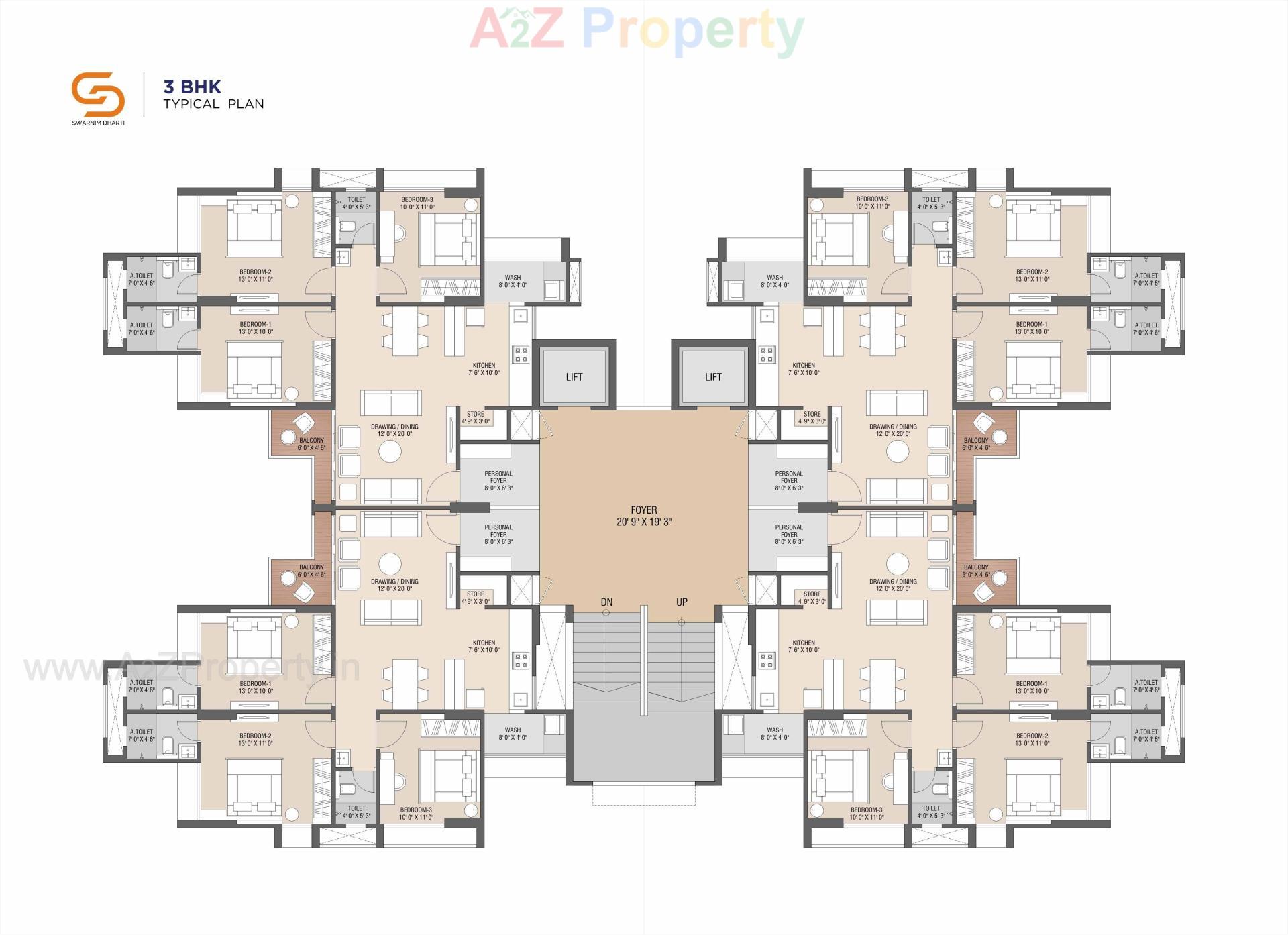 Layout of real estate project Swarnim Dharti located at Khodiyar, Ahmedabad, Gujarat