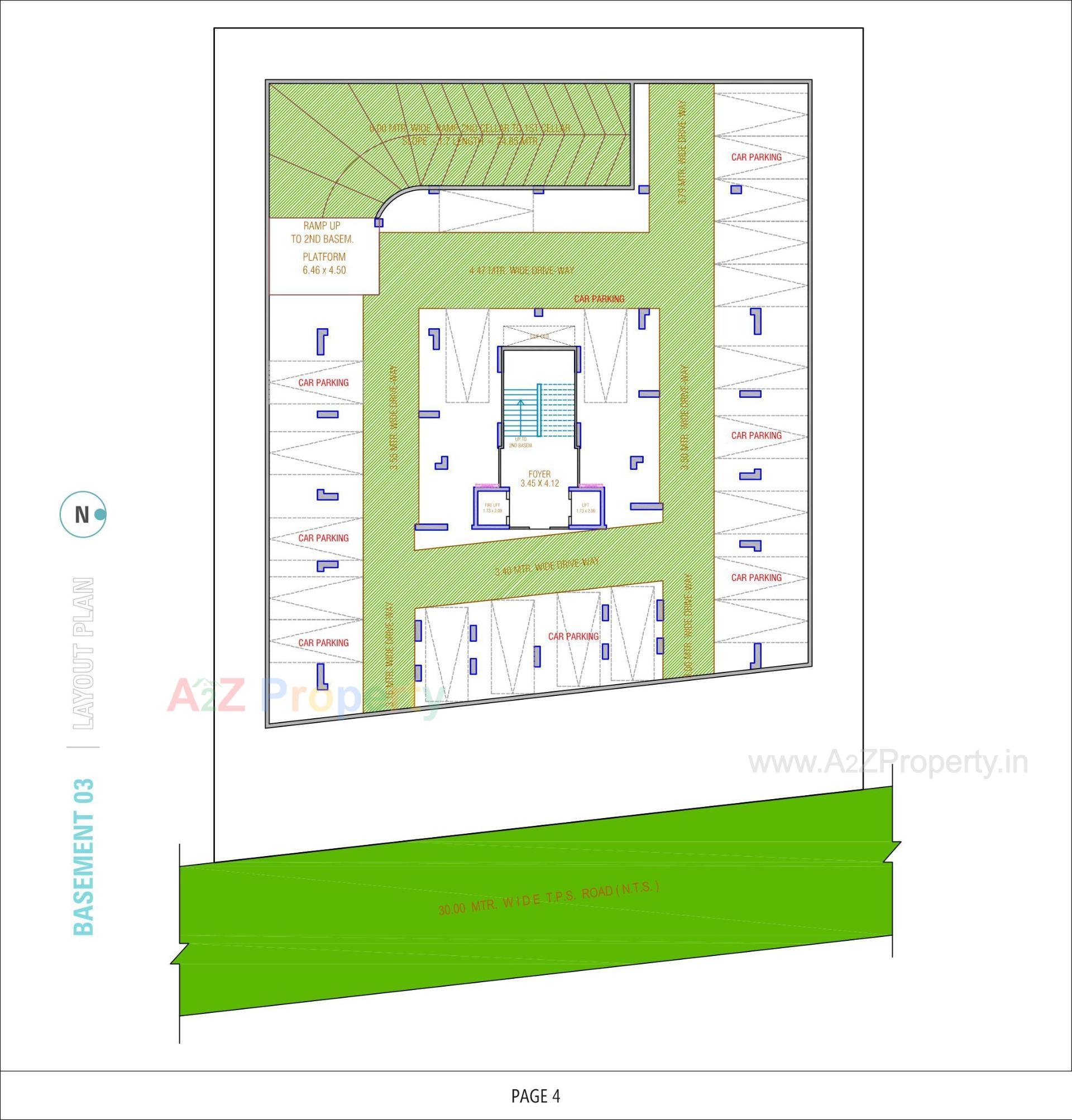 Layout of real estate project Swarnim Heights located at Tragad, Ahmedabad, Gujarat