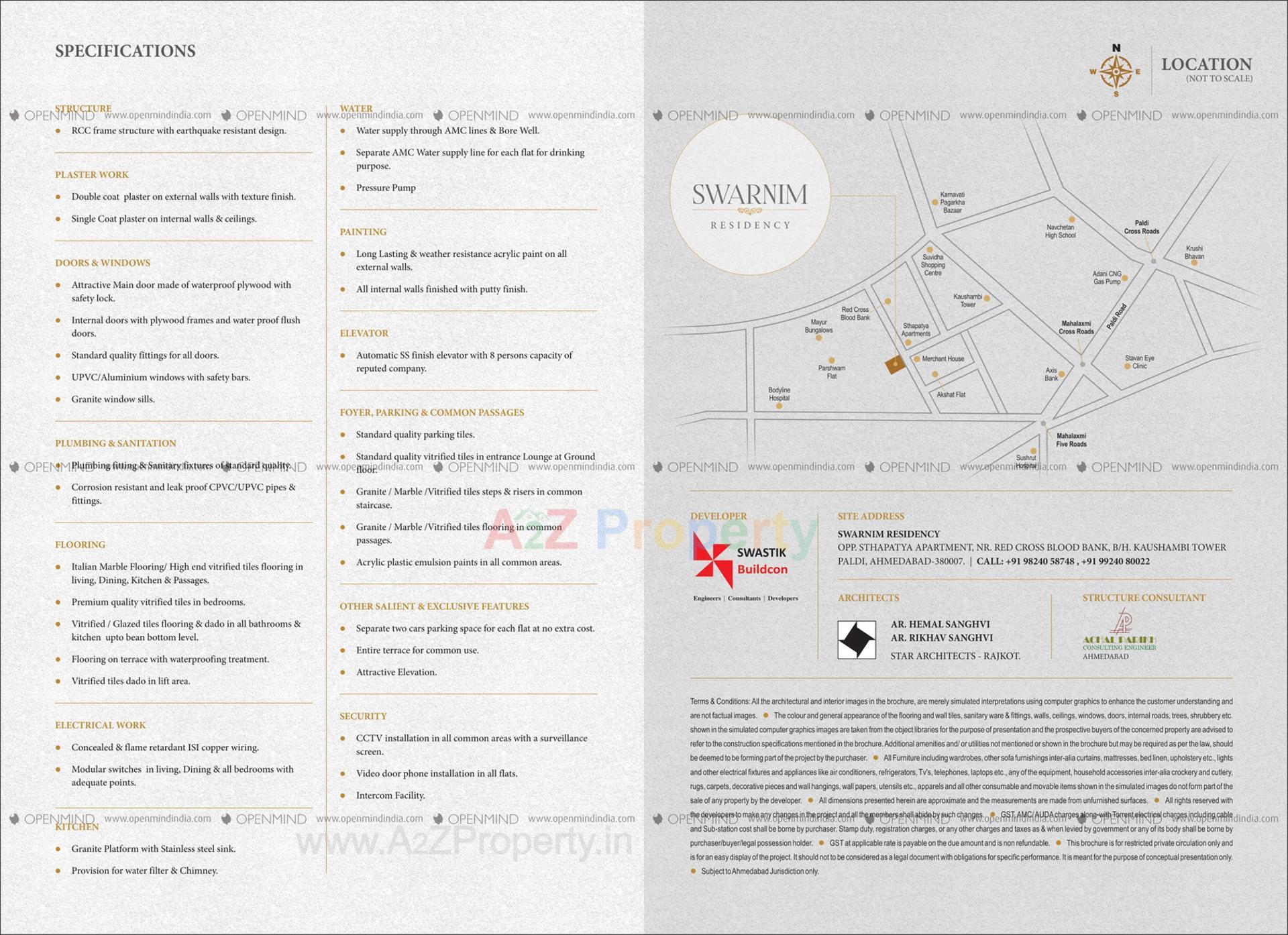  of real estate project Swarnim Residency located at Paldi, Ahmedabad, Gujarat