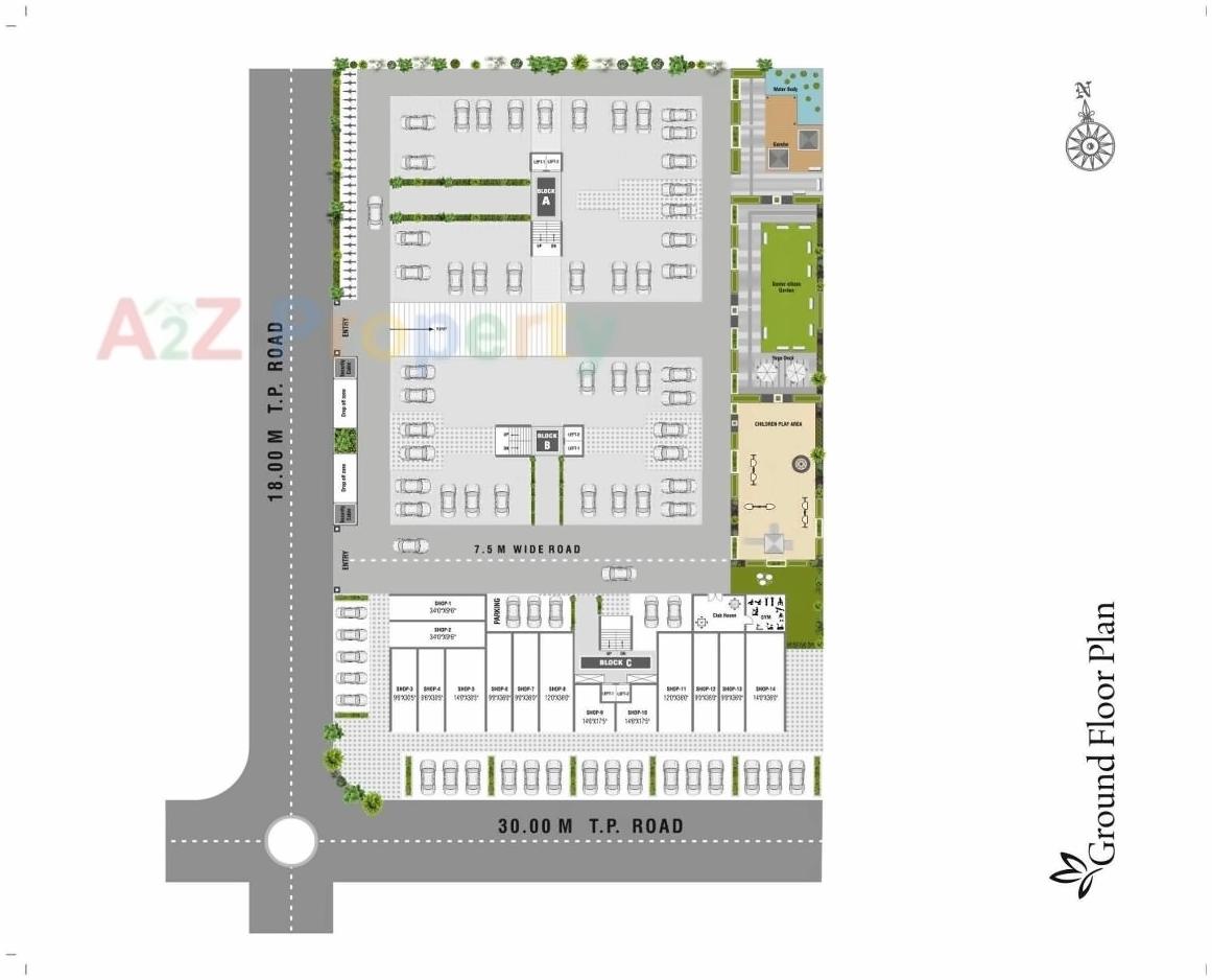 Layout of real estate project Swarnim Sky Swarnim Bunglows located at Jagatpur, Ahmedabad, Gujarat