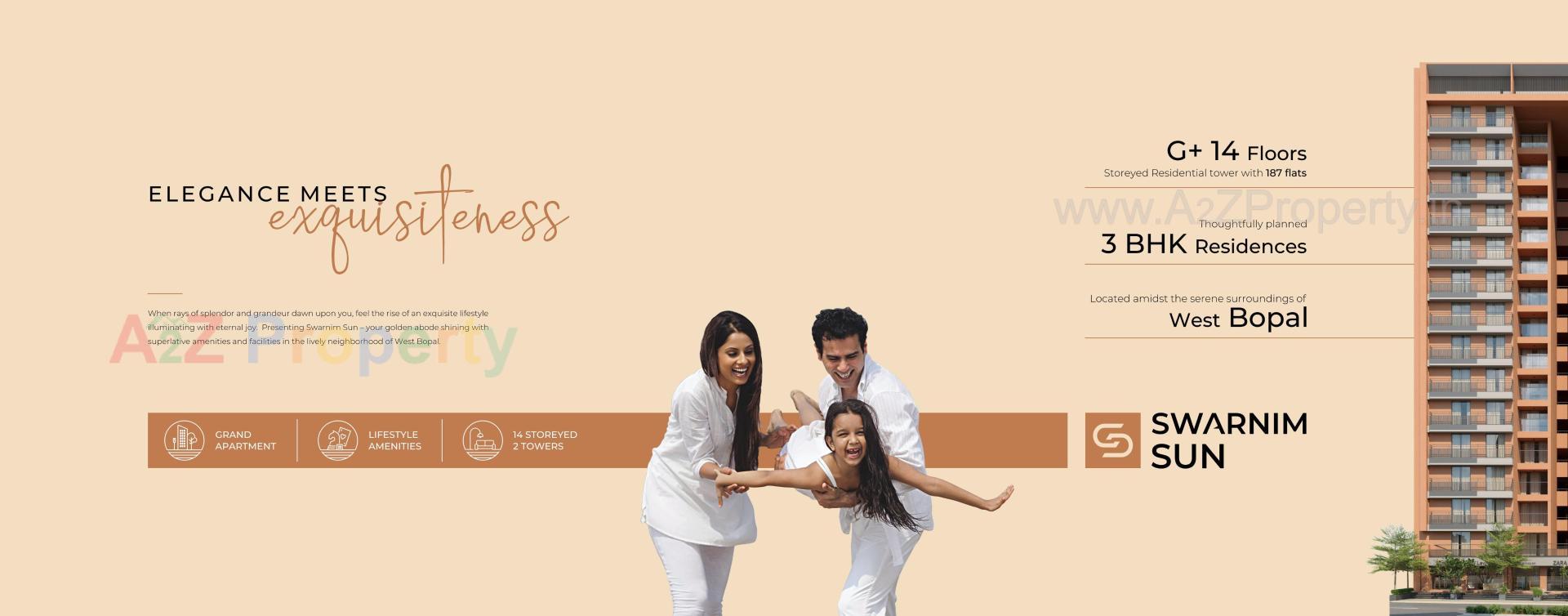  of real estate project Swarnim Sun located at Ghuma, Ahmedabad, Gujarat