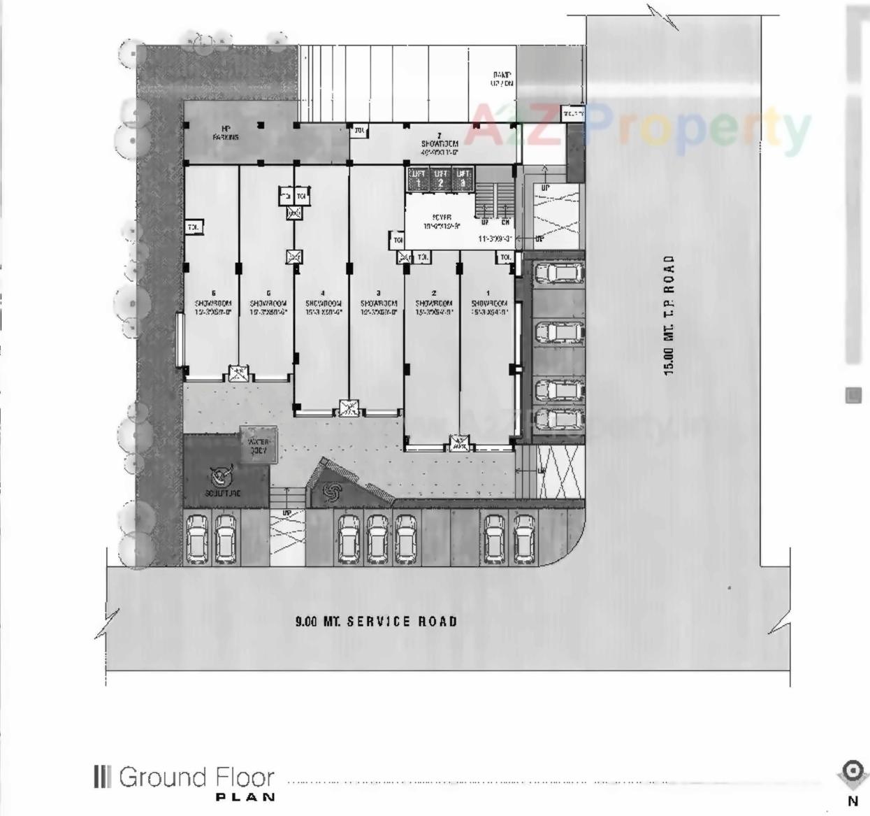 Layout of real estate project Swarnim The Business Hub located at Motera, Ahmedabad, Gujarat