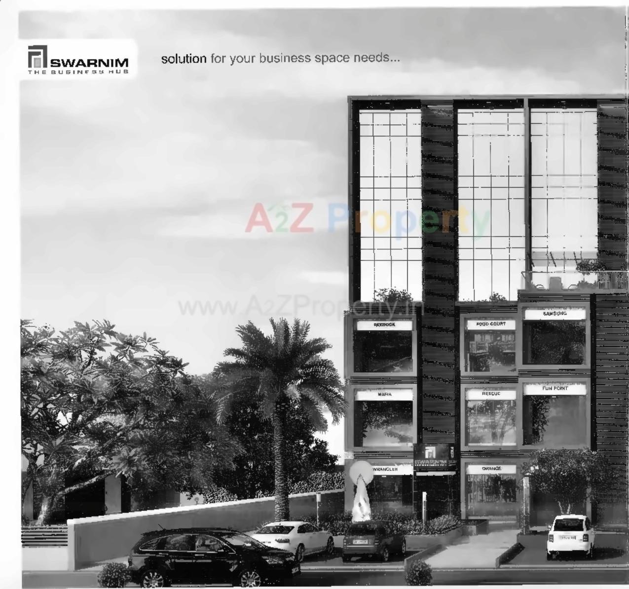 3D Elevation of real estate project Swarnim The Business Hub located at Motera, Ahmedabad, Gujarat