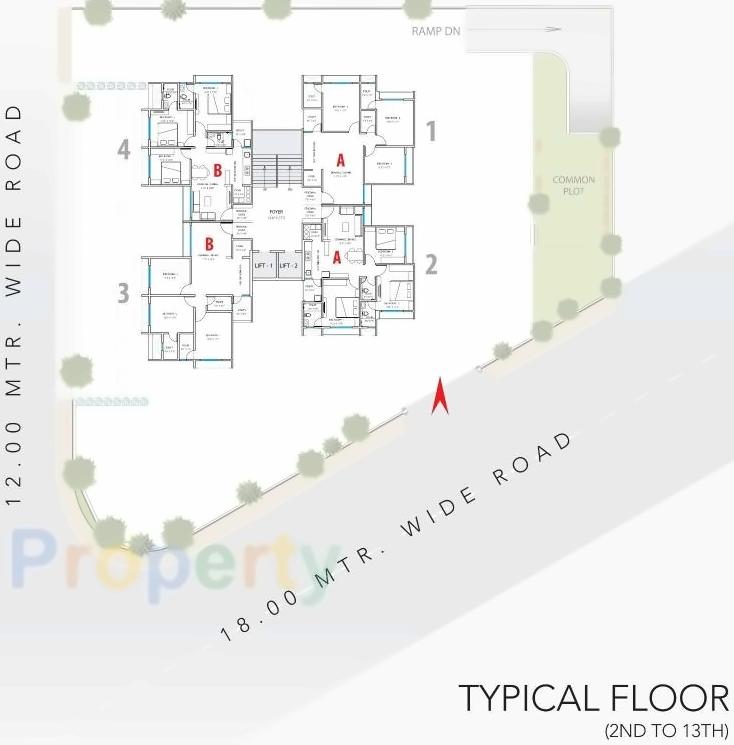 Layout of real estate project Swasthi located at Shilaj, Ahmedabad, Gujarat