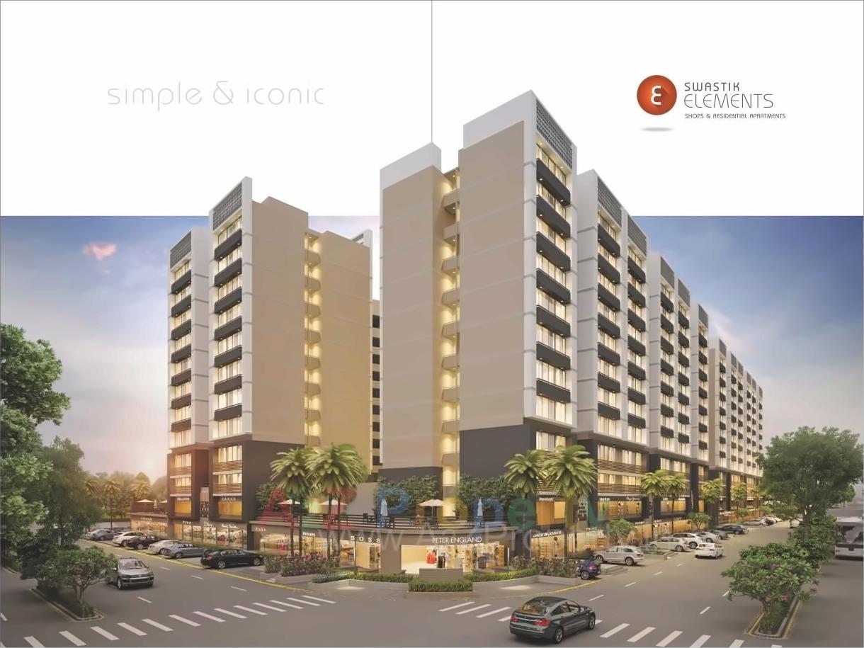 3D Elevation of real estate project Swastik Elements located at Ognaj, Ahmedabad, Gujarat