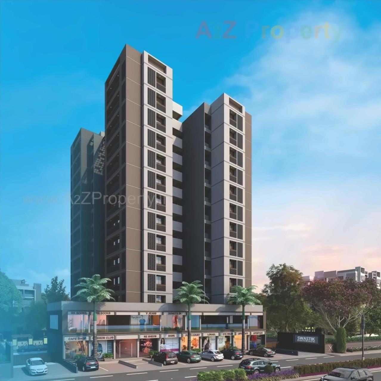 3D Elevation of real estate project Swastik Eminence located at Ghuma, Ahmedabad, Gujarat