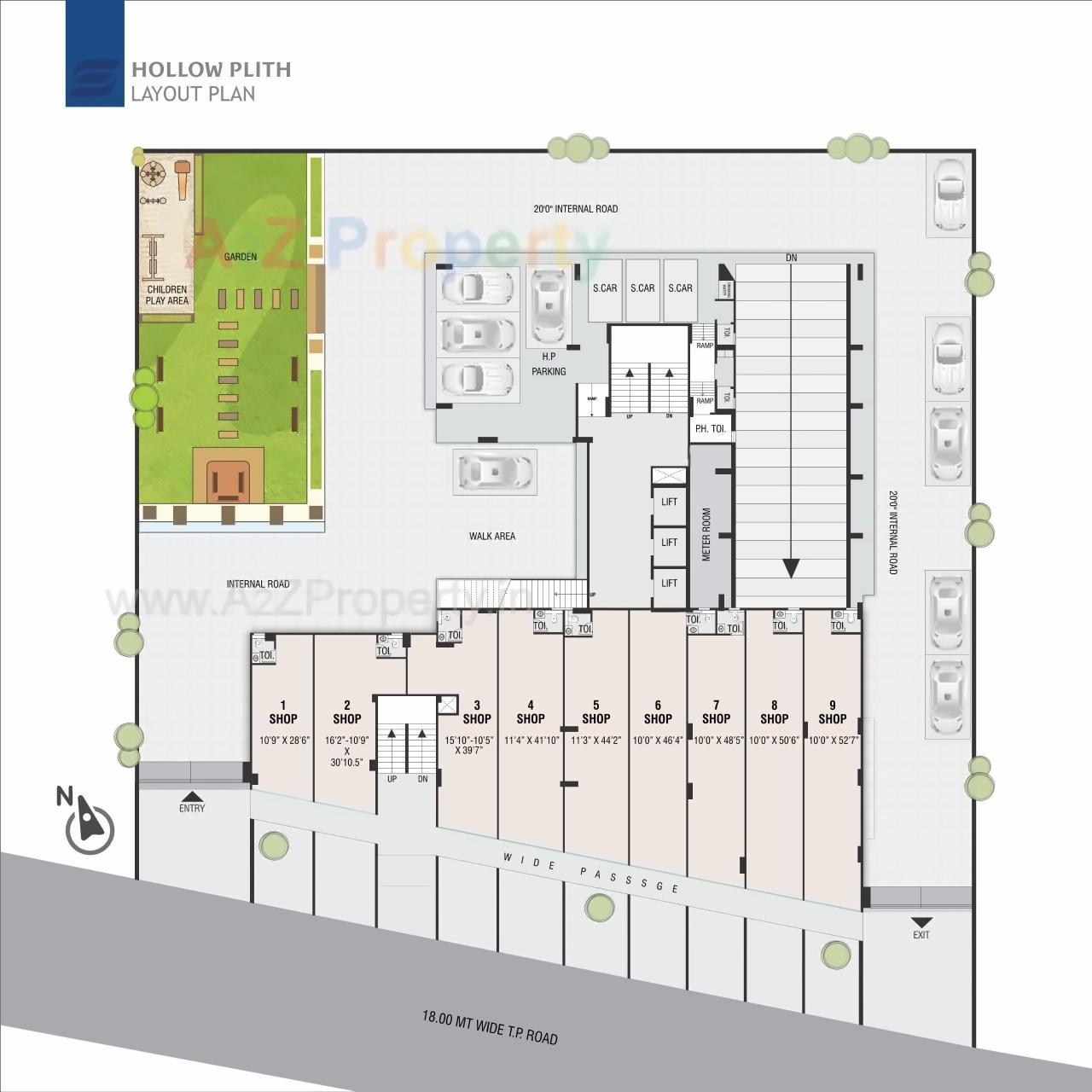 Layout of real estate project Swastik Eminence located at Ghuma, Ahmedabad, Gujarat
