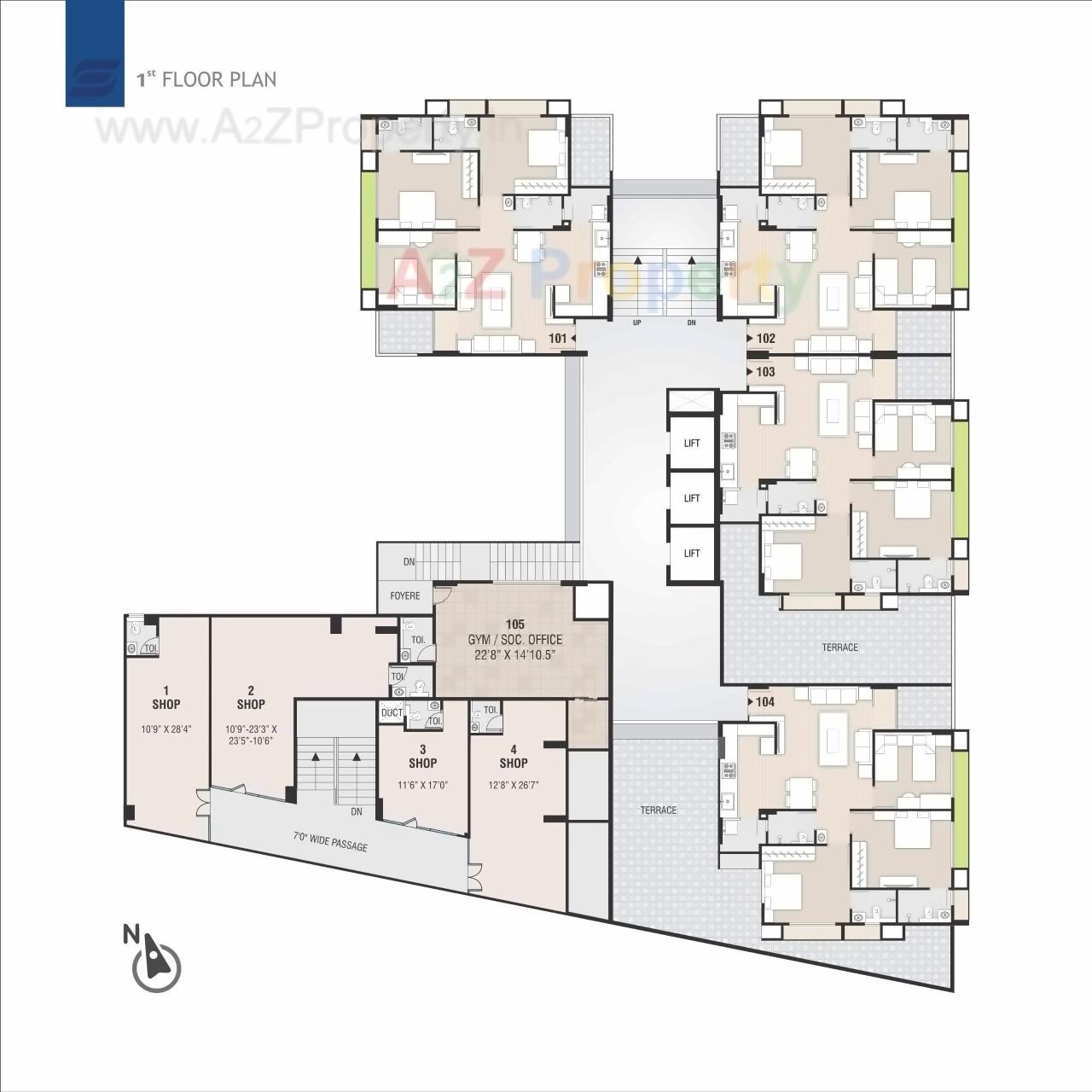 Layout of real estate project Swastik Eminence located at Ghuma, Ahmedabad, Gujarat