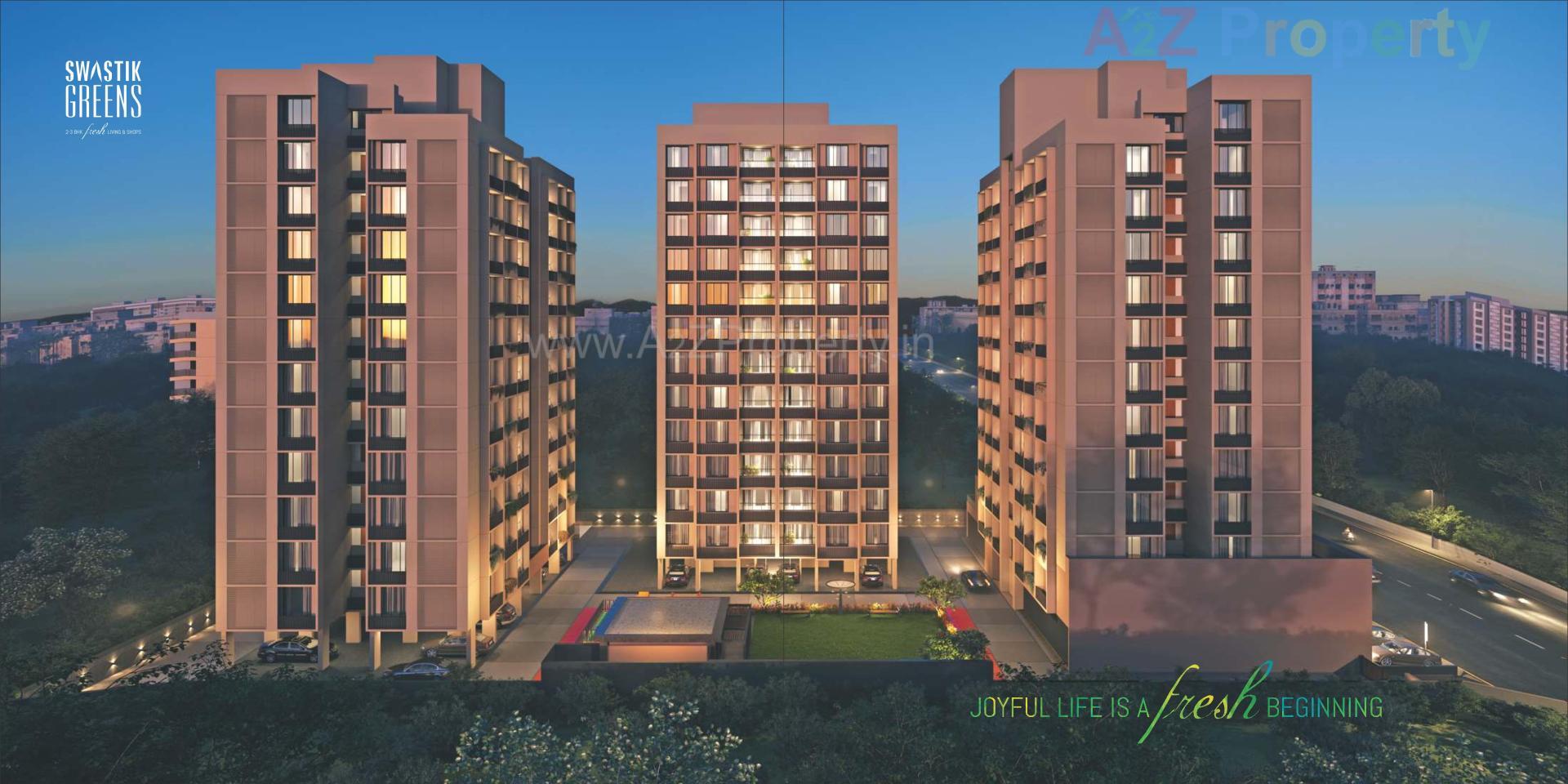 3D Elevation of real estate project Swastik Greens located at Ghuma, Ahmedabad, Gujarat